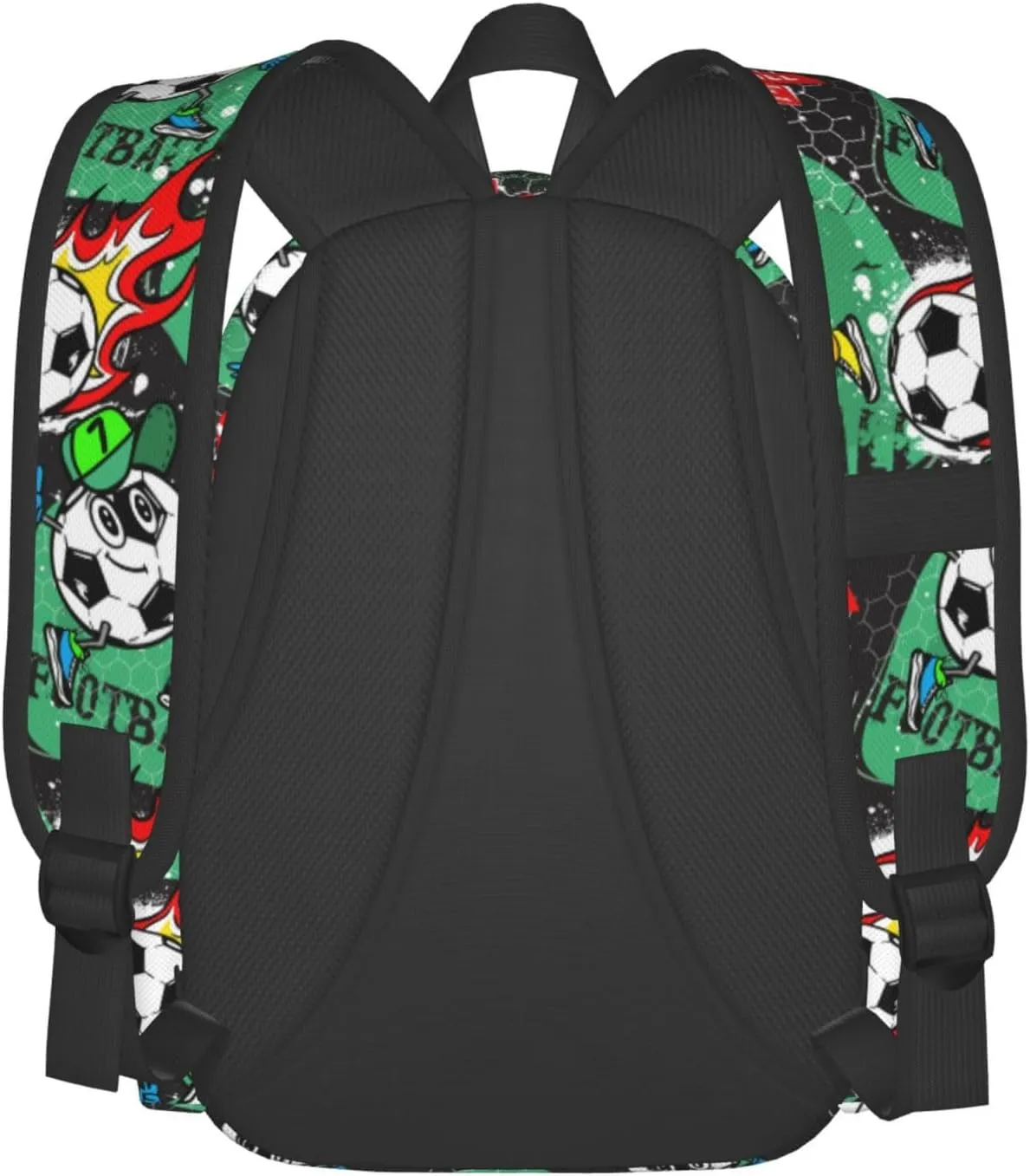 Cartoon Character Football Sport Time Laptop Backpack Shoulder Bag Laptop Pack Travel Backpacks Commuter Back Pack Casual Daypack Bags With Side Pockets