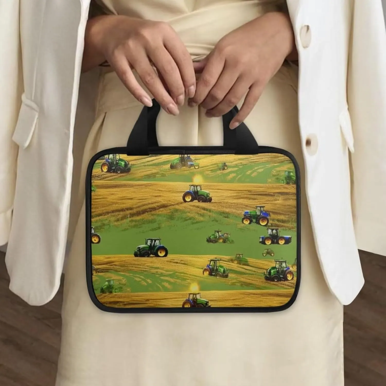 Cartoon Tractor Bible Cover for Boys Bible Bag Bible Book Covers Protector for Prayer Study,Childrens Bible Case