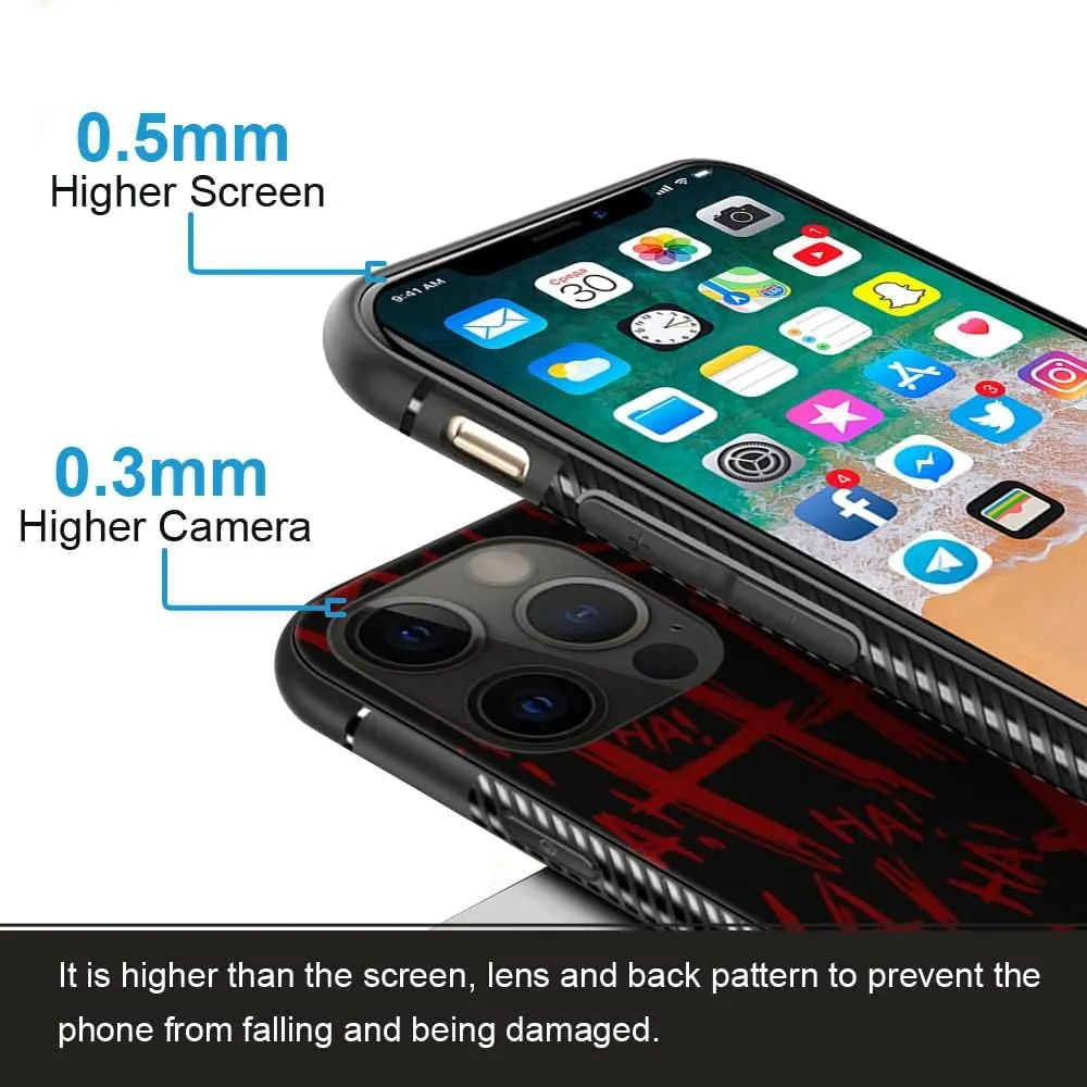 Case Compatible with iPhone 14,Joker Laughter Phone Covers for Men/Women,Four Side Frame Anti-Skid Soft Silicone Shockproof Protection Case for iPhone 14 6.1"