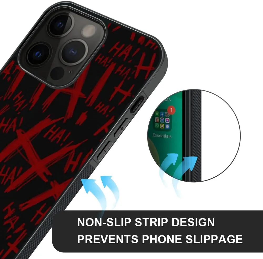 Case Compatible with iPhone 14,Joker Laughter Phone Covers for Men/Women,Four Side Frame Anti-Skid Soft Silicone Shockproof Protection Case for iPhone 14 6.1"
