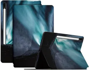 Case for Sam.S9FE 10.9/Sam.S10FE 10.9, Shockproof Protective PU Leather Case with Adjustable Viewing Stand Angle Folio Fold Cute Cover (Aurora)