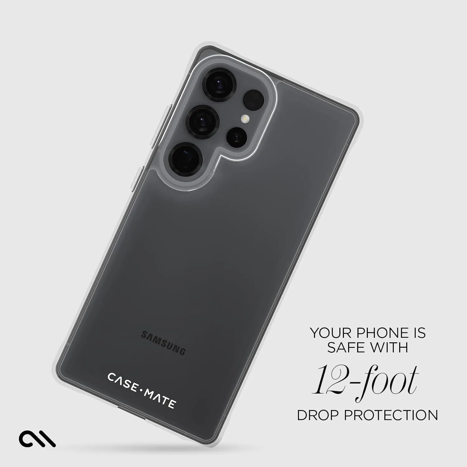 Case-Mate Tough Samsung Galaxy S25 Ultra Case [Wireless Charging] Rugged Phone Cover with 12ft Drop Protection - Anti-Yellowing Heavy Duty Protective Case for Samsung Galaxy S25 Ultra 6.9" - Clear