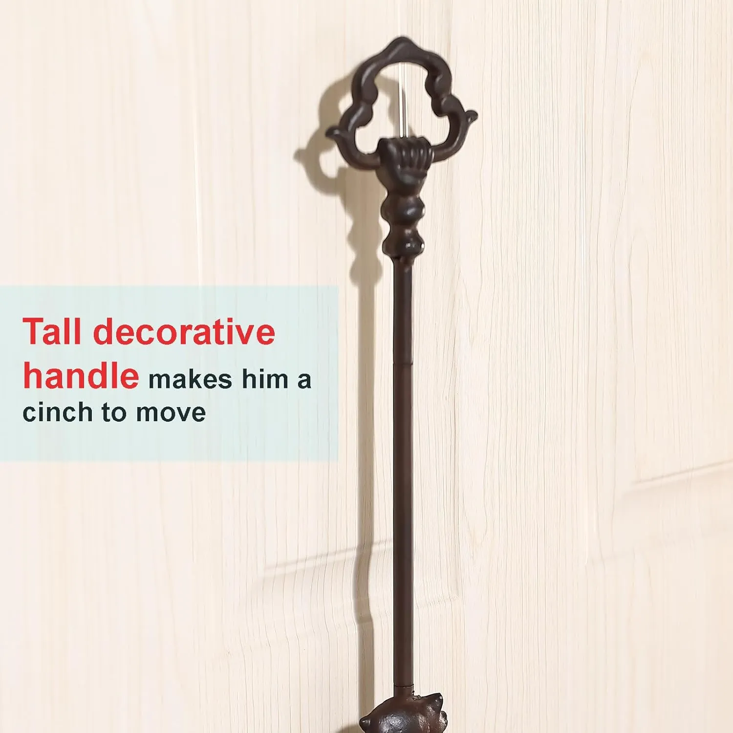 Cast Iron Stack On 3 Pigs Door Stop with Handle, Brown…