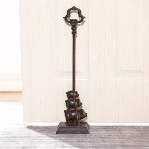 Cast Iron Stack On 3 Pigs Door Stop with Handle, Brown…