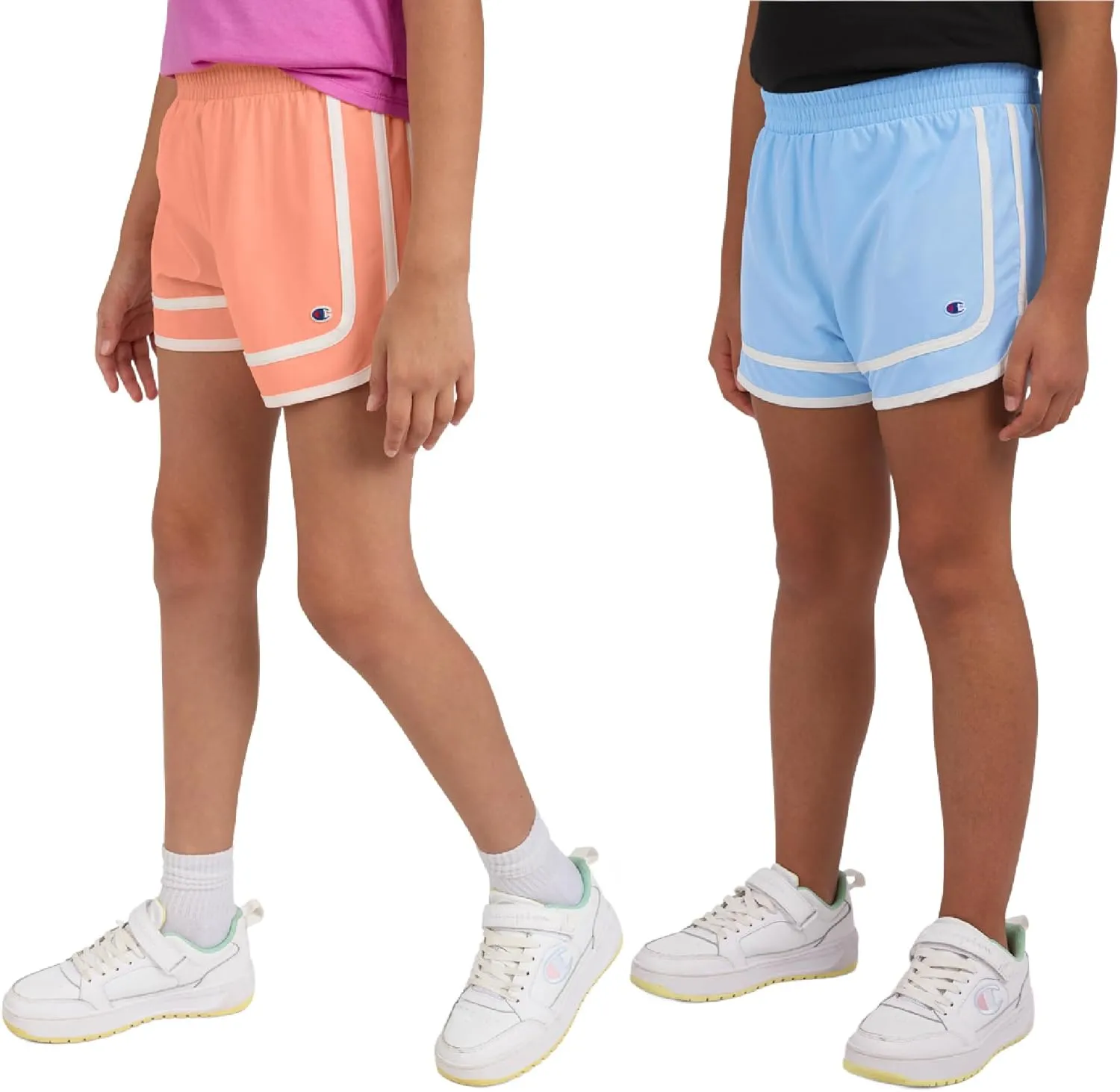 Champion Girls Heritage Foldover Mesh Running Basketball Short 2.75 Inch Inseam