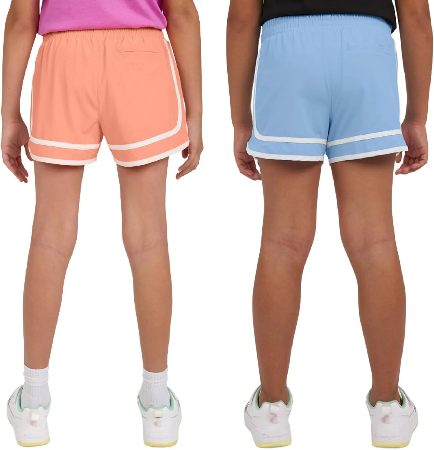 Champion Girls Heritage Foldover Mesh Running Basketball Short 2.75 Inch Inseam