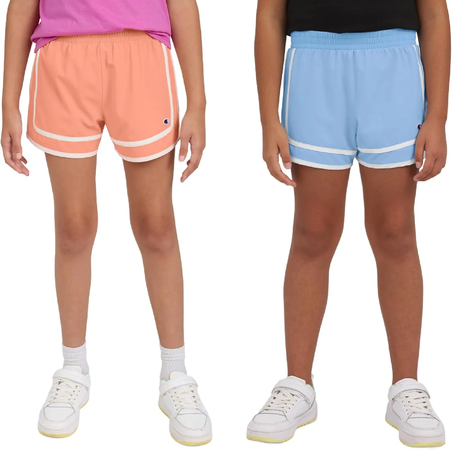 Champion Girls Heritage Foldover Mesh Running Basketball Short 2.75 Inch Inseam