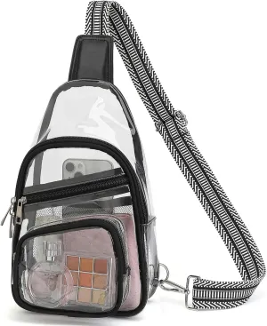 Clear Bag for Stadium Events, Clear Crossbody Concert Bag, Fanny Pack for Women Men, See Through Stadium Bags