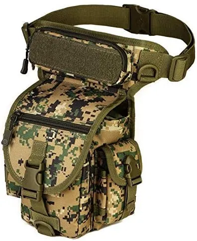 Climbing Bags | Waterproof Nylon Tactical Drop Leg Bag Molle System Hunting Tool Waist Pack Belt Thigh Pouch Men Women Military Equipment（6 Colors Optional）