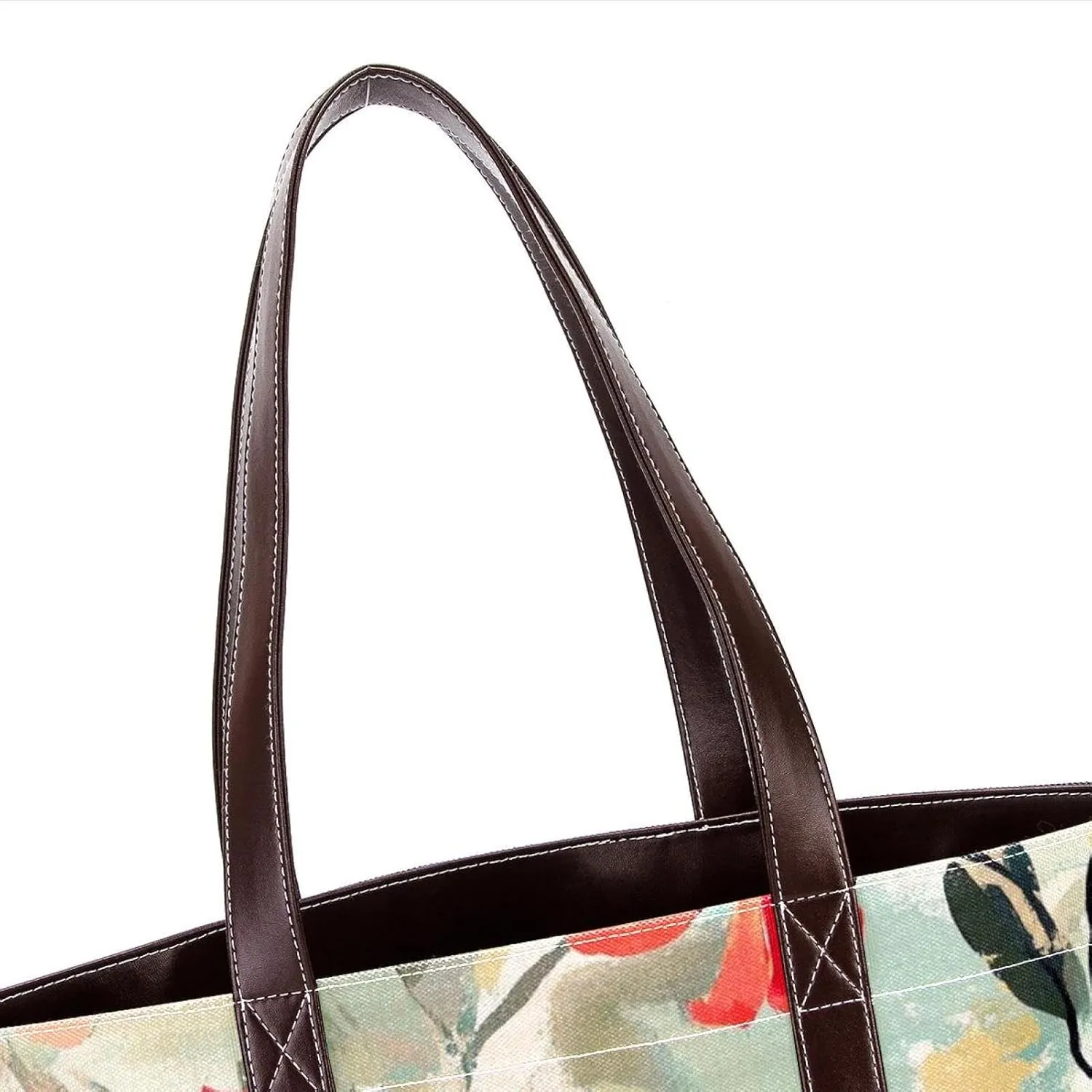 Colorful Art Flowers-81 Shoulder Purses for Women Large Soft Washed Leather Purses and Durable Handbags