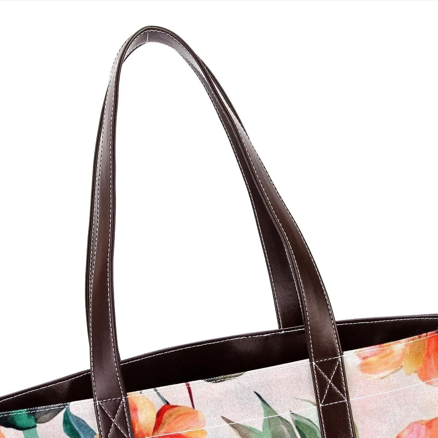 Colorful Art Flowers-81 Shoulder Purses for Women Large Soft Washed Leather Purses and Durable Handbags