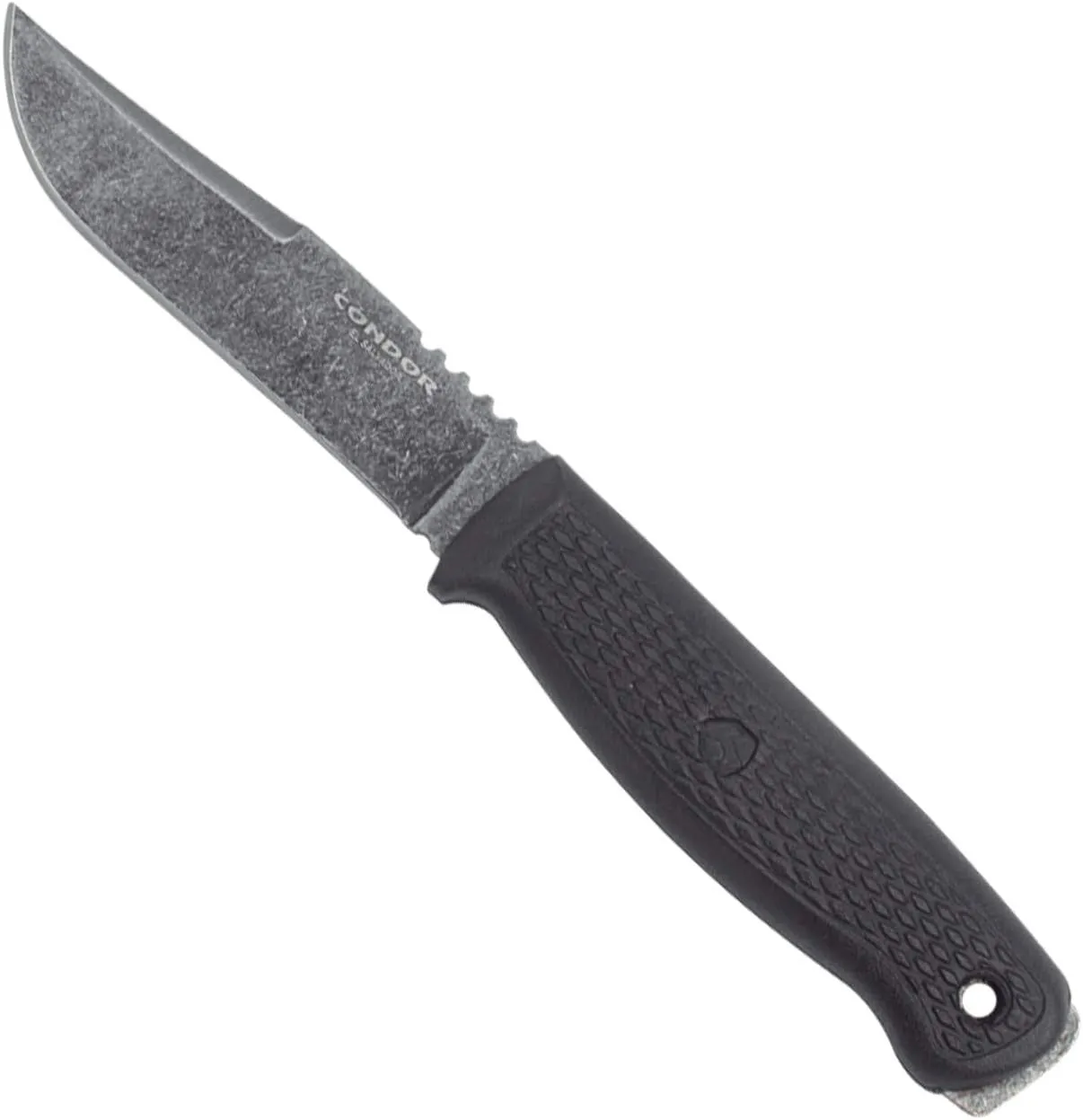 Condor Tool & Knife, Condor Bushglider Knife, Black, 1095 High Carbon Steel, 9 in Overall Length, Poly Sheath