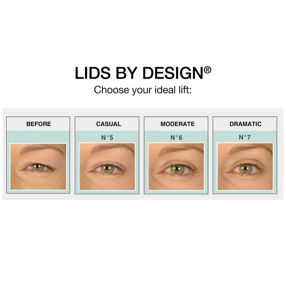 Contours Rx Lids By Design - Medical Grade Eyelid Correcting Strips for Heavy, Hooded, & Droopy Lids - Transparent, Anti-Aging, and Eyelid Lifting Treatment - (4mm - 7mm) Assortment Pack, 80ct