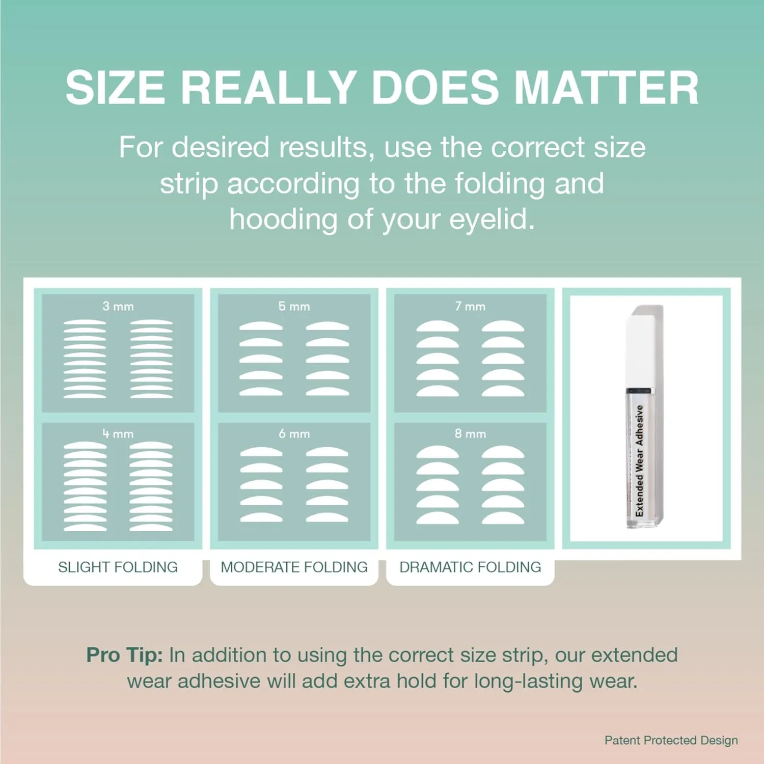 Contours Rx Lids By Design - Medical Grade Eyelid Correcting Strips for Heavy, Hooded, & Droopy Lids - Transparent, Anti-Aging, and Eyelid Lifting Treatment - (4mm - 7mm) Assortment Pack, 80ct