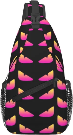 Cool Monsters Eyes Crossbody Bag Cross Chest Bag Adjustable Sling Backpack Sports Gym Shoulder Bags Travel Cycling Daypack Diagonally Casual Rucksack