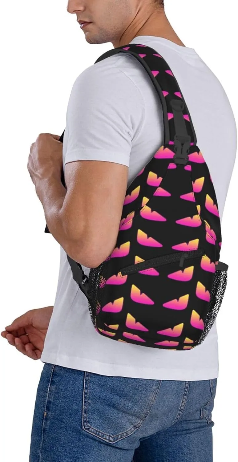 Cool Monsters Eyes Crossbody Bag Cross Chest Bag Adjustable Sling Backpack Sports Gym Shoulder Bags Travel Cycling Daypack Diagonally Casual Rucksack