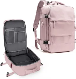 coowoz Large Travel Backpack For Women Men,Carry On Backpack,Hiking Backpack Waterproof Outdoor Sports Rucksack Casual Daypack travel essentials（Pink Purple）