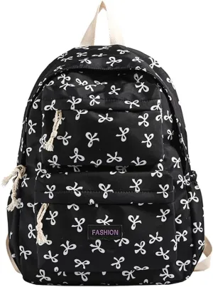 Coquette Bow Backpack Cute Kawaii Laptop Backpack Aesthetic Travel Daypack for Women Bow Rucksack