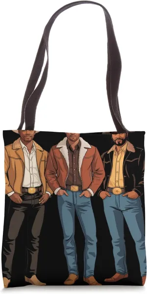 Cowboy Black African American Rodeo Tote Bag