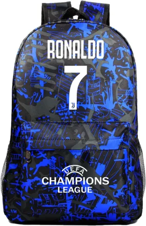 Cristiano Ronaldo Classic Bookbag Lightweight Rucksack,CR7 Backpack Wearproof Travel Knapsack for Outdoor