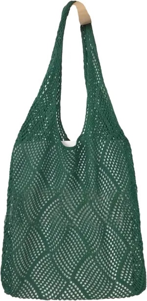 Crochet Mesh Beach Tote Bag Shoulder Bag Handbags Knitting Hollow Beach Bag Aesthetic for Women