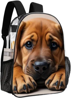 Cute Bloodhound Dog Rucksack Transparent Anti-Theft Multipurpose Carry On Bag Large Capacity Travel and Sport Backpack Rucksack With Smooth Zippers
