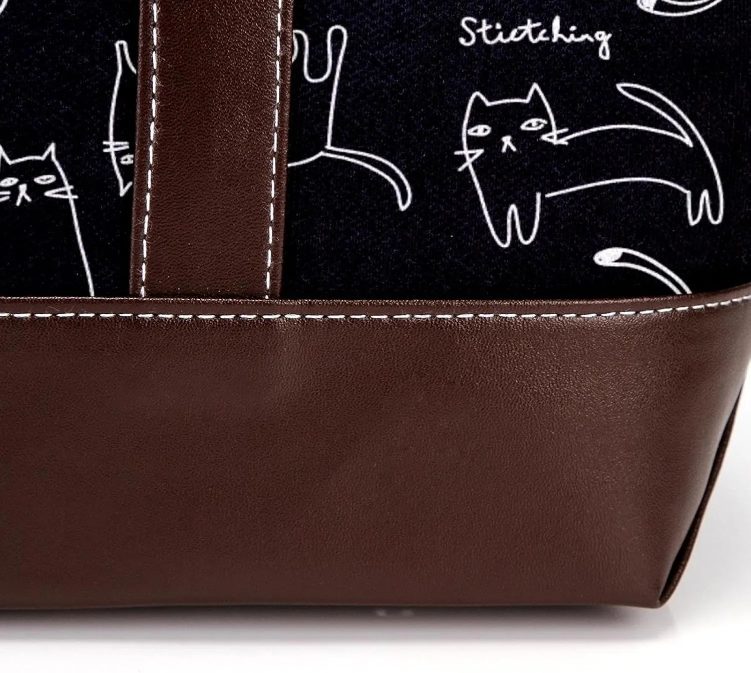 Cute Cat in Space-22 Tote Bags Durable Leather Canvas Purses and Handbags for Women Top Handle Shoulder Satchel Hobo Bags