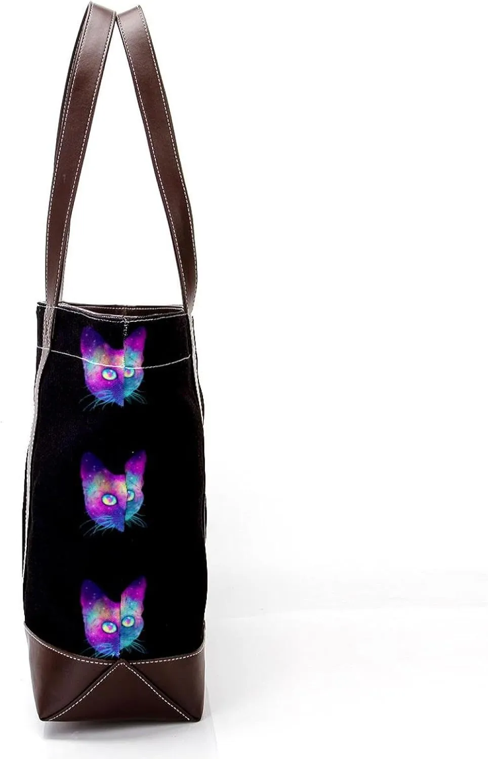 Cute Cat in Space-22 Tote Bags Durable Leather Canvas Purses and Handbags for Women Top Handle Shoulder Satchel Hobo Bags