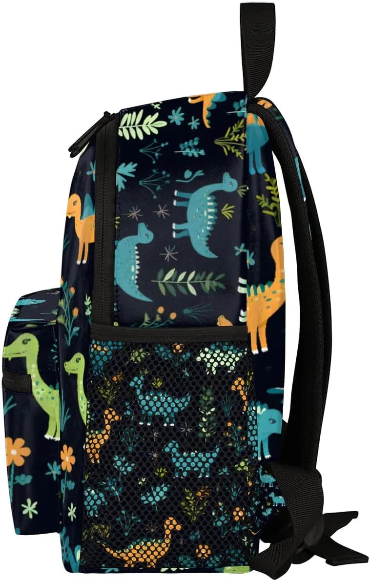 Cute Dinosaur School Backpacks for Girls Teens, Kindergarten Elementary Kids Toddler Bookbag Mochilas Escolares Para Niñas 12in Mini Preschool Cute Animals Travel Backpack