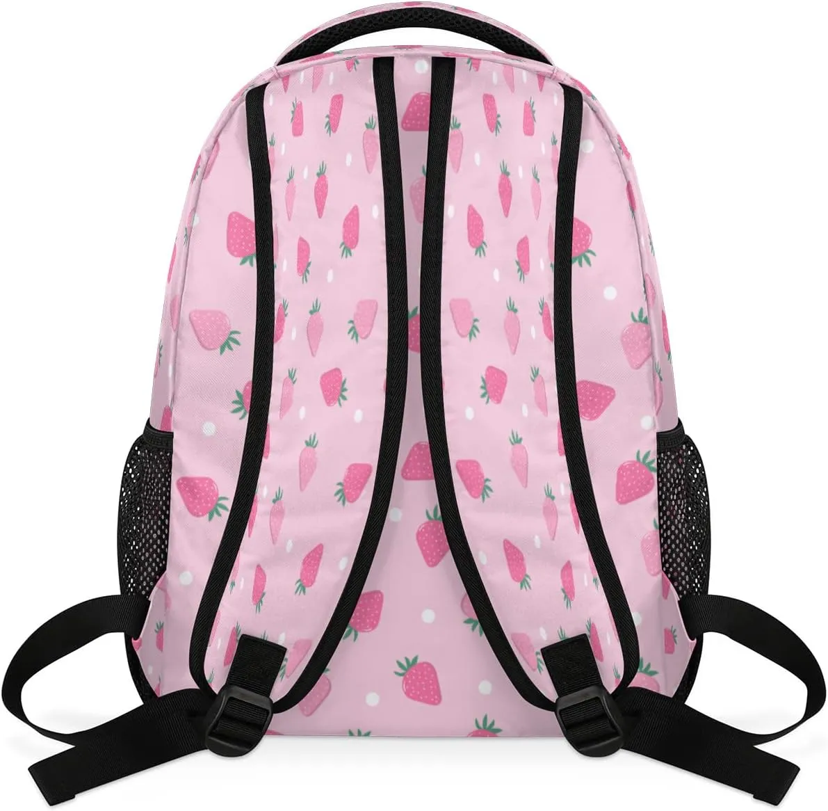 Cute Pink Strawberry Backpack for Girls Boys Kids 16inch Laptop Backpacks Lightweight Waterproof School Bookbag Travel Daypack Computer College Bag Gym Rucksack for Work School Women Men