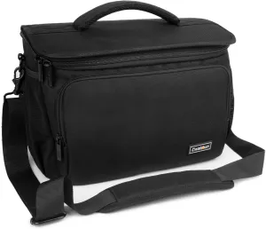 Cwatcun Camera Crossbody Shoulder Messenger Case, DSLR/SLR/Mirrorless Travel Photography Sling Bag with Tripod Holder and Rain Cover for Canon, Nikon, Sony, Fuji Cameras, Lens and Accessories