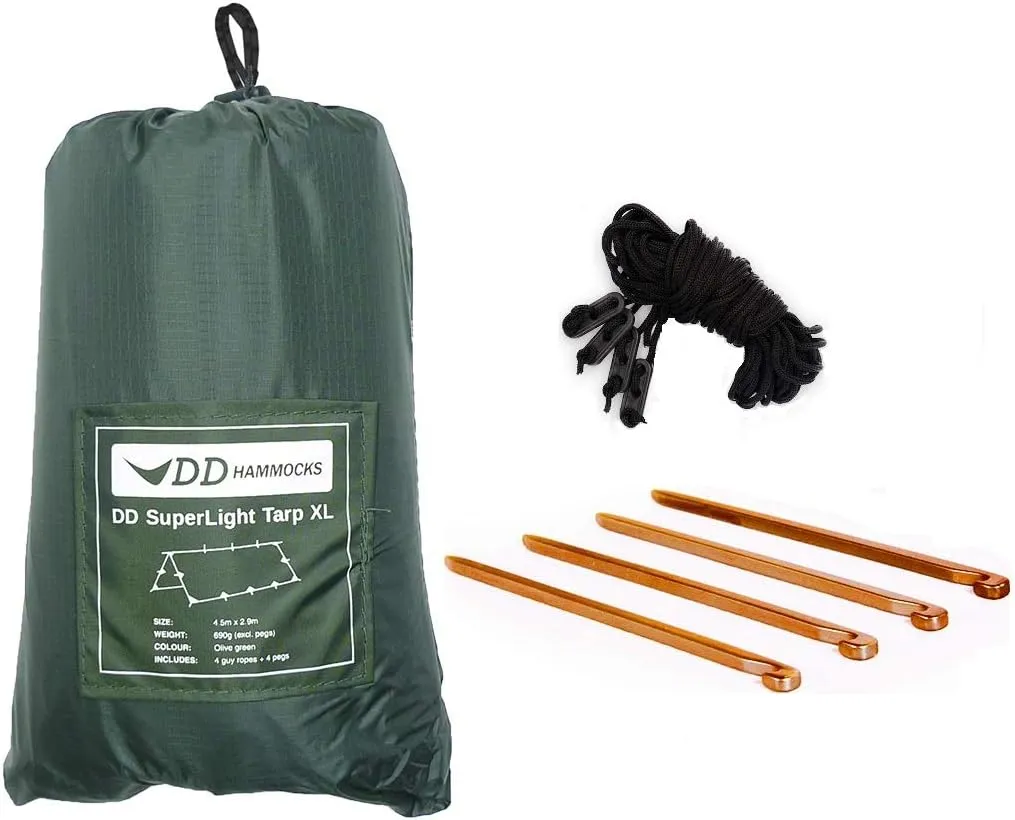 DD Hammocks - DD Superlight Tarp XL Olive Green: 15ft x 10ft