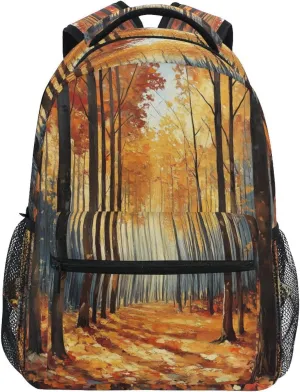 Deciduous Forest Backpack Lightweight School Bags Boys Girls Bookbag Kids Travel Rucksack