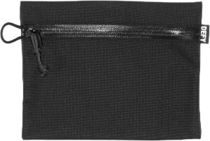 DEFY Project Ballistic Travel Pouch | Lightweight Nylon Organizer | Premium Tech Wallet | Water Resistant Travel Organizer (Large, Black)