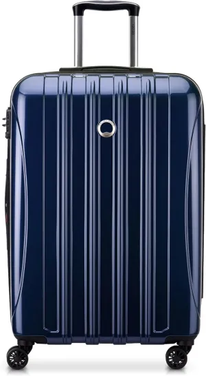 DELSEY PARIS Helium Aero Hardside Expandable Luggage with Spinner Wheels, Blue Cobalt, Checked-Medium 25 Inch