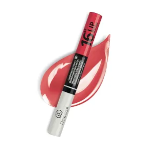 Dermacol - 16-Hour Lip Colour, Highly Pigmented Glossy Lip Stain, Two-Phase Lip Plumper Gloss, Kissproof Lip Makeup Products with Matte and Glitter Finish, No.3 Cherry Red Lipstick, 7.1 mL