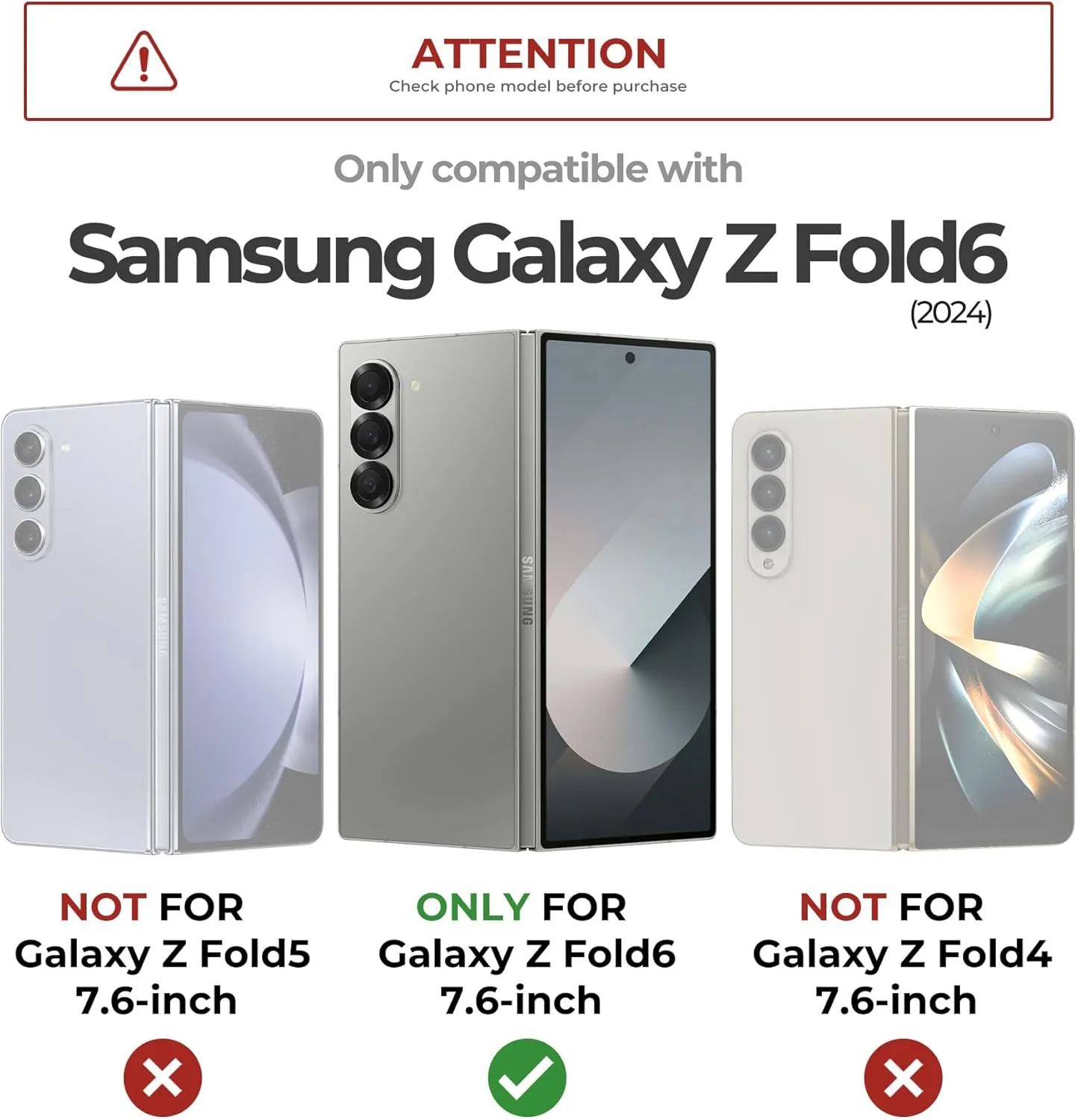 Dexnor for Samsung Galaxy Z Fold 6 Case with Ring Stand & S Pen Holder & Slide Camera Cover & Hinge Protection & Screen Protector,Heavy Duty Bumper Rugged Case Cover for Z Fold 6(2024),Navy Blue