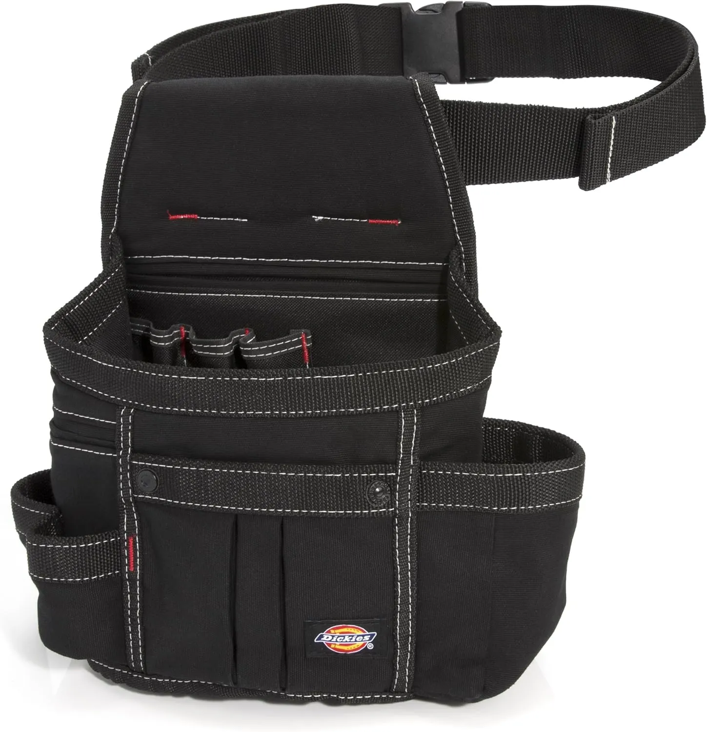 Dickies 8-Pocket Tool Belt/Utility Pouch, Adjustable 2-Inch Belt, Durable Canvas Construction, Puncture-Resistant Liner, Black