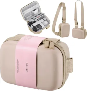 Digital Camera Case, Protective & Lightweight Camera Case with 3 Carrying Ways, Waterproof & Shockproof Small Camera Bag for Power Shot/Sony DSCW800/DSCW830 - Beige