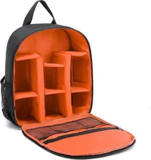 Digital DSLR Camera Waterproof Sling Backpack Shoulder Bag For Women And Men Teenagers (Orange)