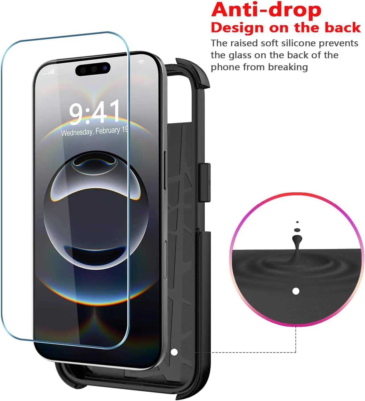 Diverbox for iPhone 16e Case [Compatible with MagSafe] [Shockproof] [Dropproof] [with Screen Protector ] Heavy Duty Protection Phone Case Cover for Apple iPhone 16e 2025 6.1 inch (Black)