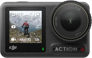 DJI Osmo Action 4 Standard Combo, 4K/120fps Waterproof Action Camera with a 1/1.3-Inch Sensor, Stunning Low-Light Imaging,10-bit & D-Log M Color Performance, Long-Lasting 160 Mins, Outdoor Camera