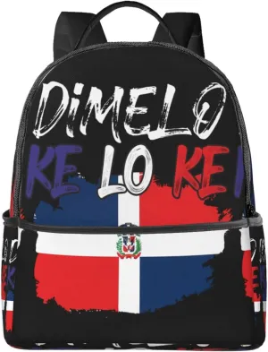 Dominican Republic Flag Casual Backpacks Laptop Backpack Carry-on Daypack Sports Travel Rucksack Lightweight Working Bag for Outdoor Hiking Cycling Walking