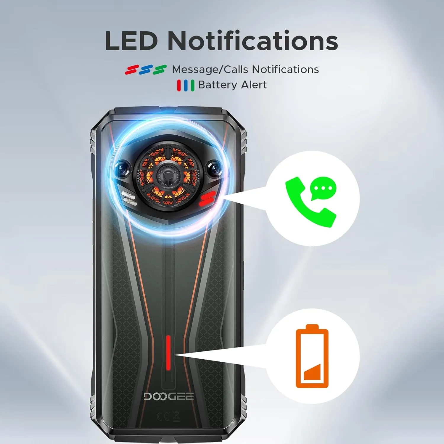DOOGEE S Punk Pro(2025) Rugged Phone,20GB 512GB Android 14 Rugged Cell Phone with 128dB Loudest Speaker,6.6 FHD  IPS 90Hz,10800mAh Rugged Smartphone,50MP AI Camera,Waterproof Phone,Face Unlock/NFC