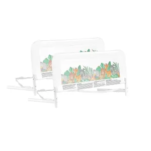 Dream On Me Lightweight Mesh Security Adjustable Bed Rail Double Pack with Breathable Mesh Fabric in Jungle Print, 2 Count (Pack of 1)