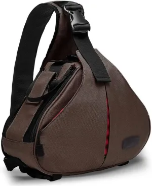 DSLR Camera Bags Professional Shoulder Bag with Rain Cover for SLR Lens Tripod for Men Outdoor Travel (Color : Black, Size : One Size) (Coffee One Size)