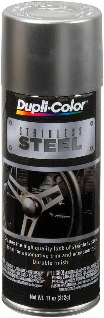 Duplicolor Automotive Metallic Coating, Stainless Steel, 11 oz. Aerosol (SS100)