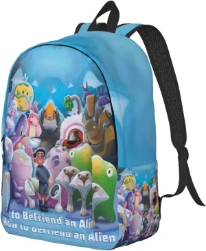 Durable Rucksack， Lightweight Travel Daypack，How Elio To Befriend An Alien Backpack，Unisex Daily Bag，Video Game Backpack Gifts，Laptop Bookbag