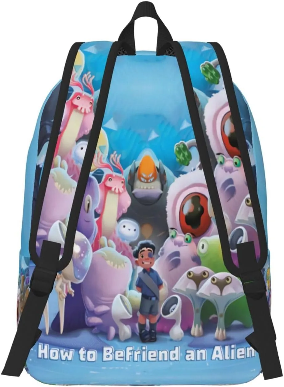 Durable Rucksack， Lightweight Travel Daypack，How Elio To Befriend An Alien Backpack，Unisex Daily Bag，Video Game Backpack Gifts，Laptop Bookbag