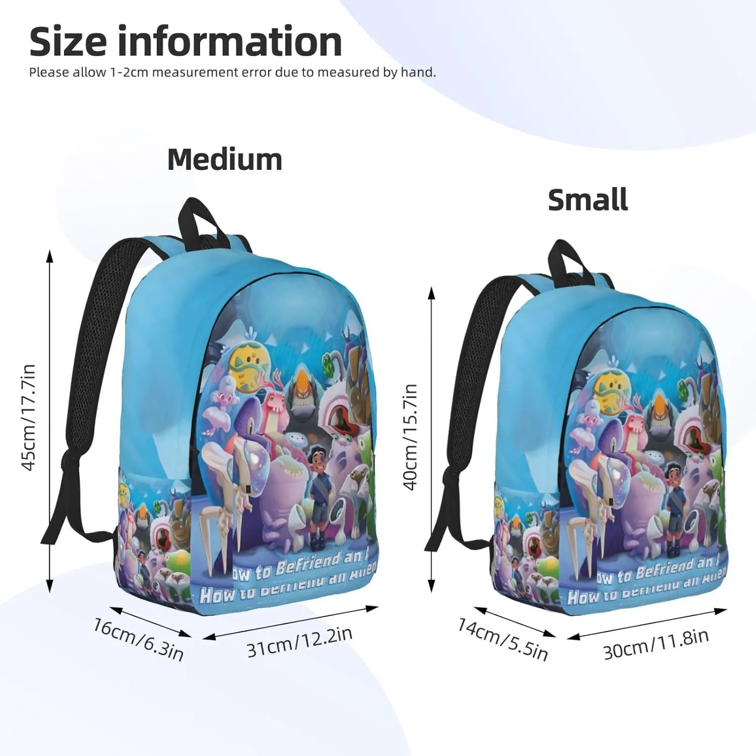 Durable Rucksack， Lightweight Travel Daypack，How Elio To Befriend An Alien Backpack，Unisex Daily Bag，Video Game Backpack Gifts，Laptop Bookbag